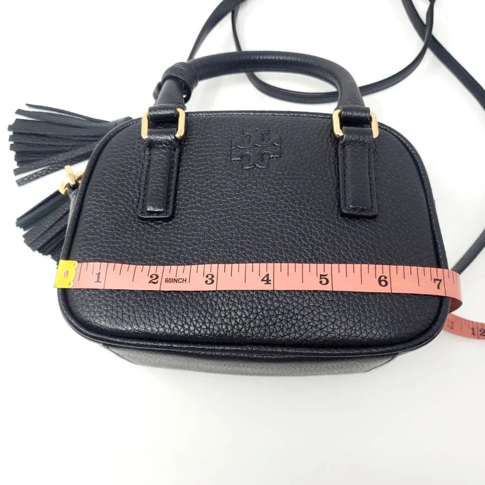 NEW! Tory Burch 74066 Black Thea Mini‎ Gold Hardware Women's Satchel